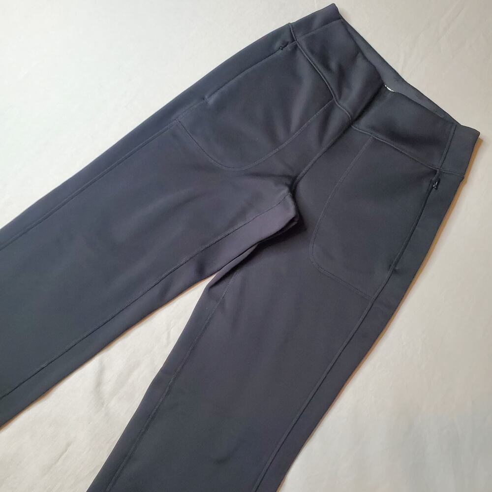 Lands' End Sport Women's Size XS Straight Leg Fleece Pants Black